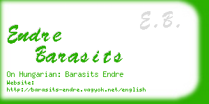 endre barasits business card